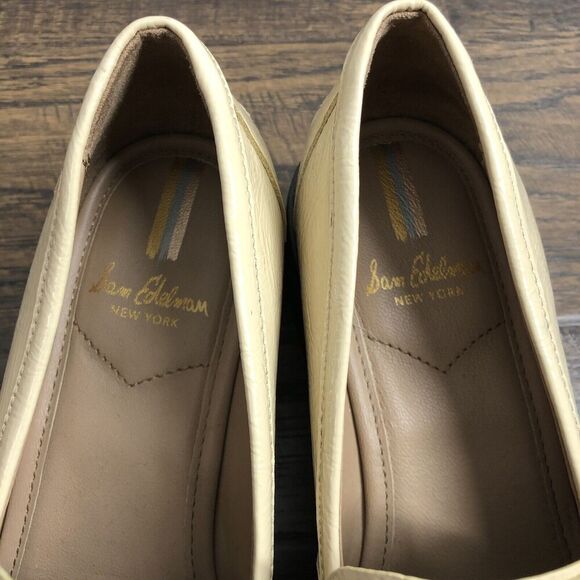 Sam Edelman Taelor Size 6.5 Chunky Y2K Platform Loafer Shoes Tan Neutral Career - Picture 8 of 14